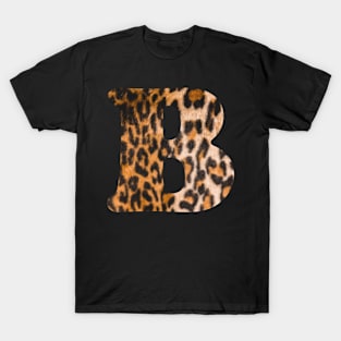 Letter B leopard print T-Shirt